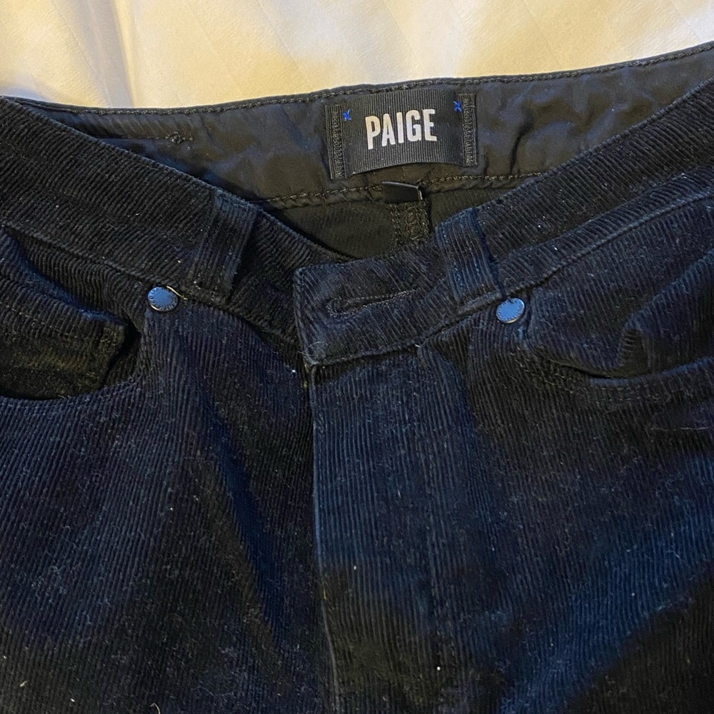 Paige High-Waist Velvet Corduroy Pant